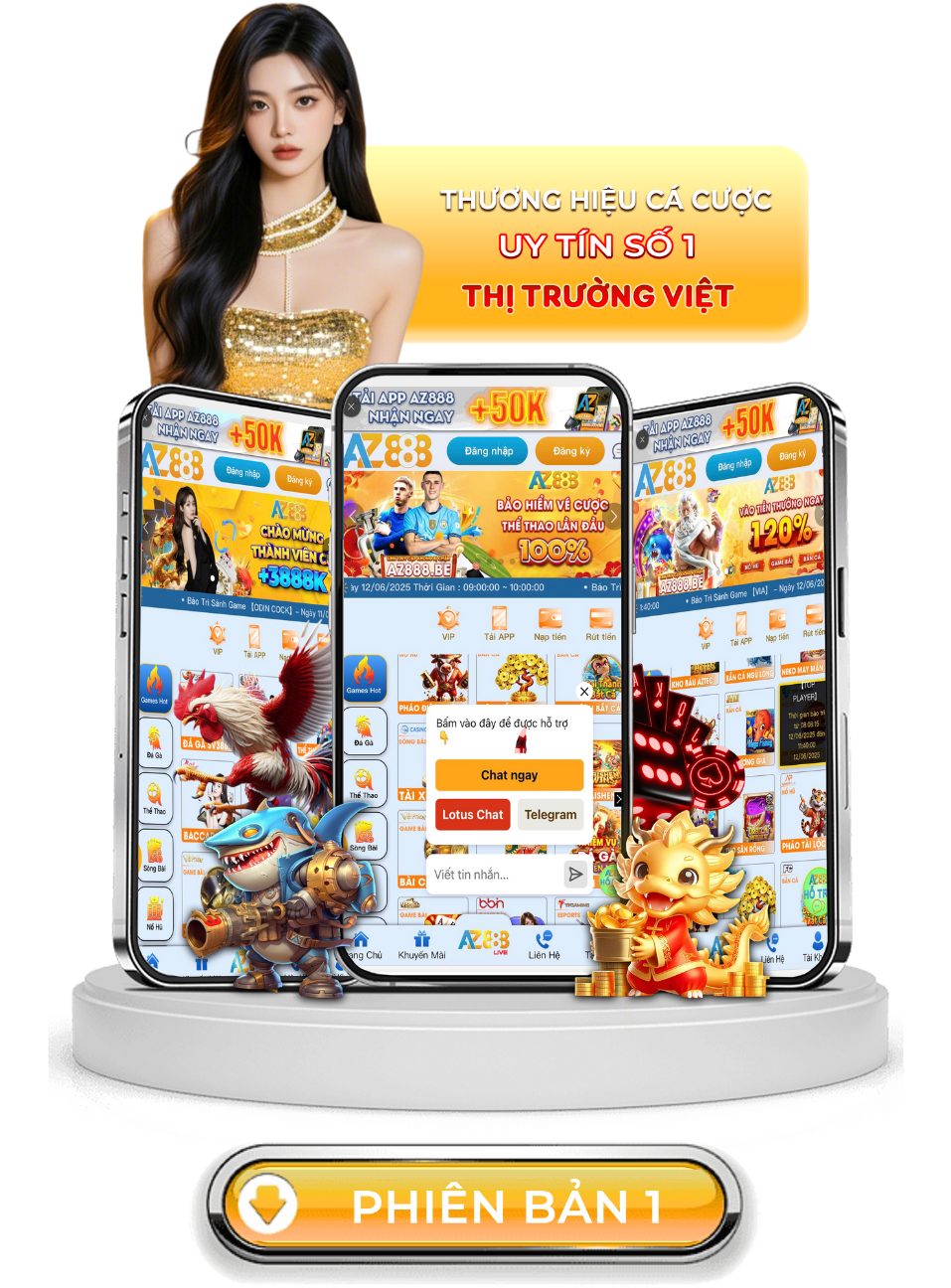 Banner thương hiệu AZ888 2025